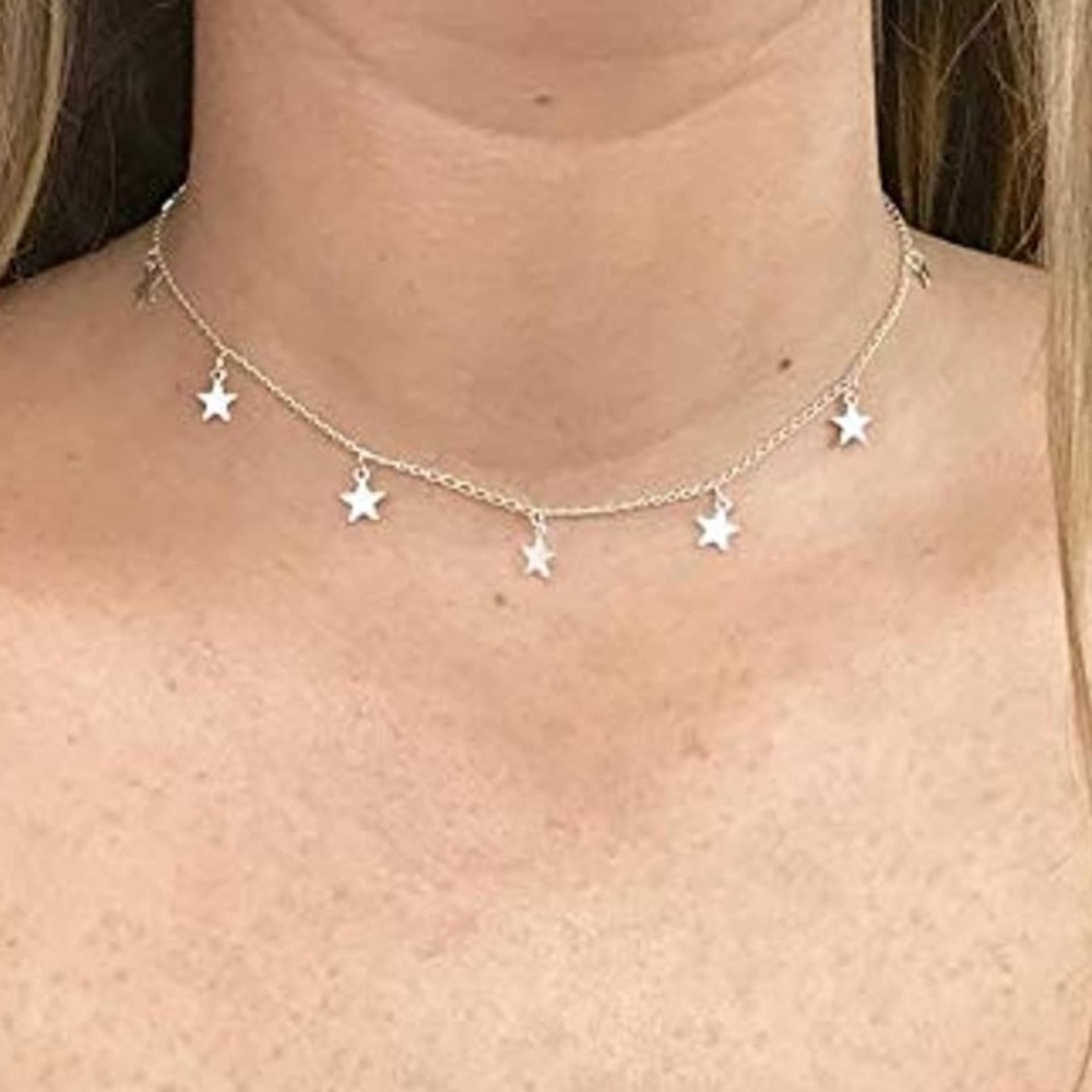 Sterling silver star choker